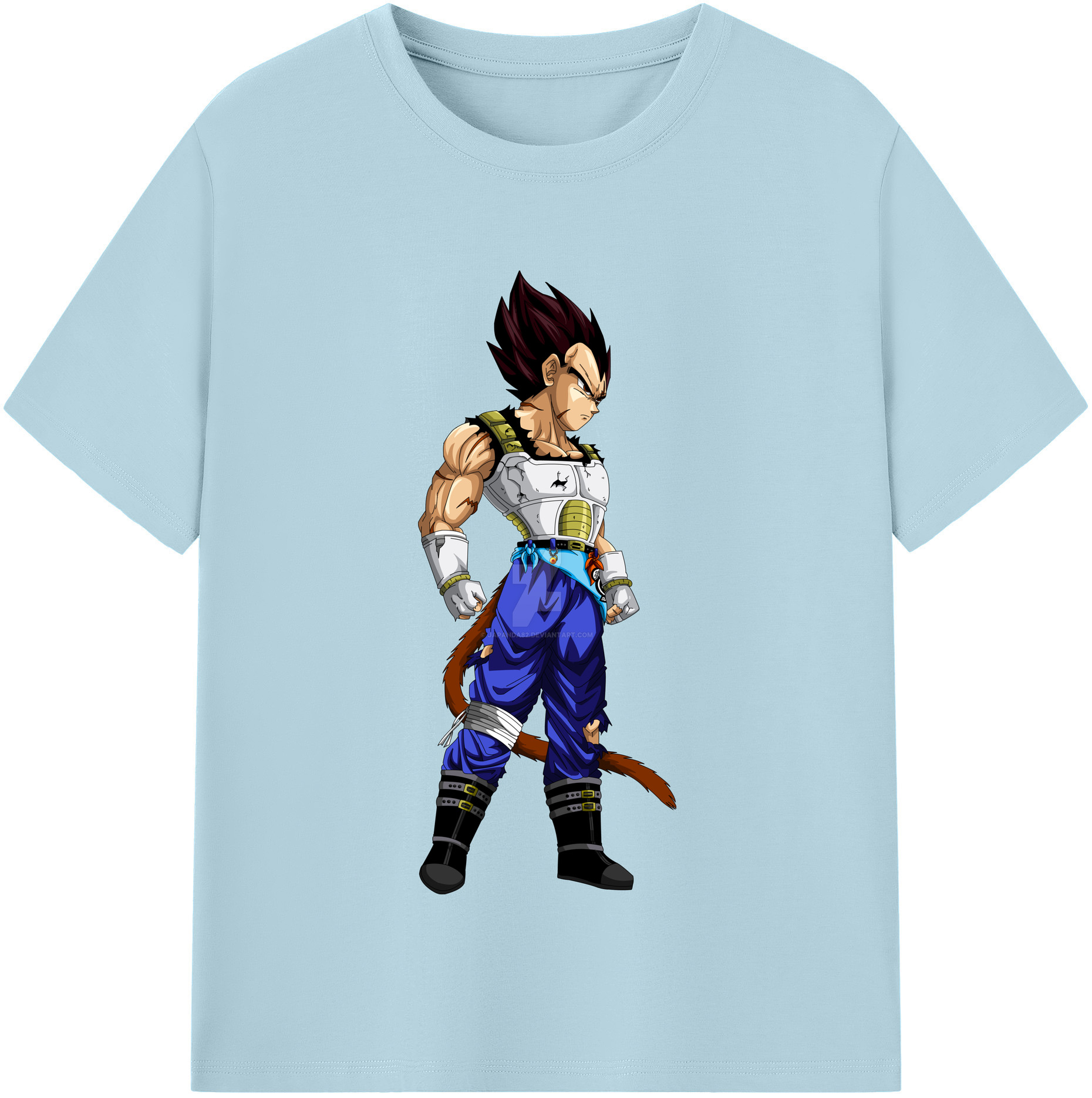 （画像用） ドラゴンボール ベジータ四世（Bejīta Yonsei）DRAGON BALL Vegeta IV 綿100％半袖Tシャツ（フロントプリント）